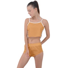 Rajah Orange	 - 	summer Cropped Co-ord Set