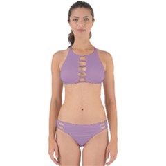 Smokey Grape Purple	 - 	perfectly Cut Out Bikini Set by ColorfulSwimWear