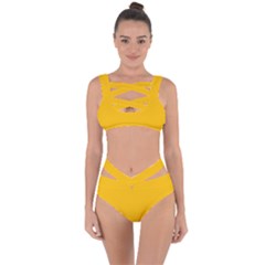 Amber Orange	 - 	bandaged Up Bikini Set by ColorfulSwimWear