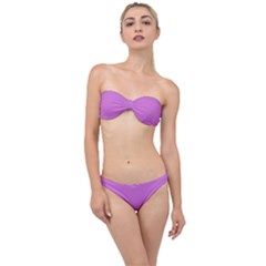 French Mauve Purple	 - 	classic Bandeau Bikini Set by ColorfulSwimWear