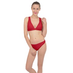 Venetian Red	 - 	classic Banded Bikini Set by ColorfulSwimWear