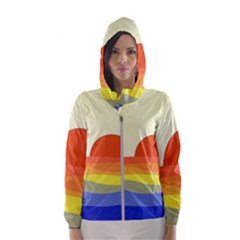 Sunset Nature Sea Ocean Women s Hooded Windbreaker