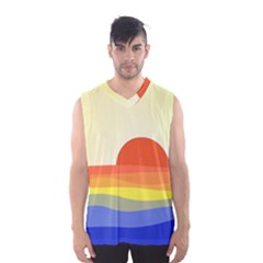 Sunset Nature Sea Ocean Men s Basketball Tank Top