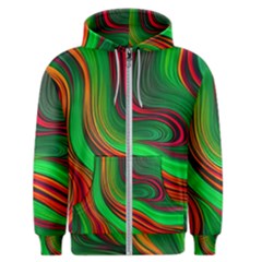 Background Green Red Men s Zipper Hoodie