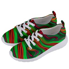 Background Green Red Women s Lightweight Sports Shoes