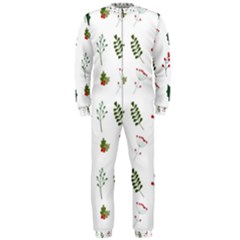 Leaves Mistletoe Plants Winter Onepiece Jumpsuit (men)