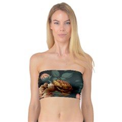 Floral Flower Blossom Turquoise Bandeau Top