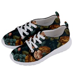 Floral Flower Blossom Turquoise Women s Lightweight Sports Shoes by Ravend