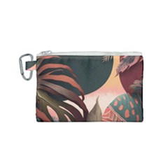 Ai Generated Leaves Foliage Plants Canvas Cosmetic Bag (small) by Ravend