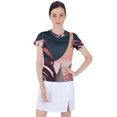 Ai Generated Leaves Foliage Plants Women s Sports Top