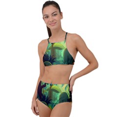 Jungle Rainforest Tropical Forest High Waist Tankini Set by Ravend