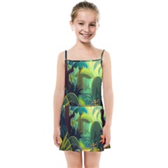 Jungle Rainforest Tropical Forest Kids  Summer Sun Dress