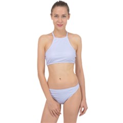 Soft Lavender Purple	 - 	racer Front Bikini Set by ColorfulSwimWear