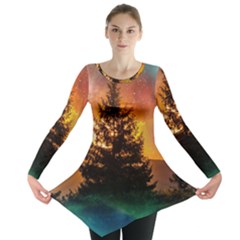 Tree Nature Landscape Fantasy Long Sleeve Tunic 