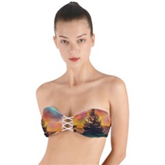 Tree Nature Landscape Fantasy Twist Bandeau Bikini Top