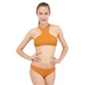 Apricot Orange	 - 	High Neck Bikini Set View1