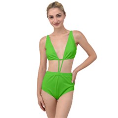 Bright Green	 - 	tied Up Two Piece Swimsuit by ColorfulSwimWear