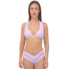 Cotton Candy Pink	 - 	double Strap Halter Bikini Set by ColorfulSwimWear