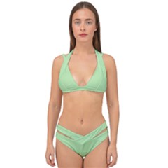 Thumb Green	 - 	double Strap Halter Bikini Set by ColorfulSwimWear