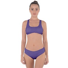 Cyber Grape Purple	 - 	criss Cross Bikini Set by ColorfulSwimWear
