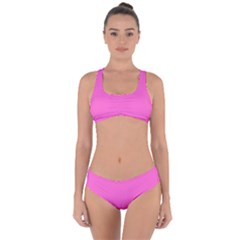 Rose Pink	 - 	criss Cross Bikini Set