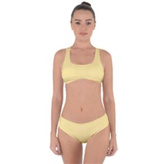 Short Bread Yellow	 - 	criss Cross Bikini Set
