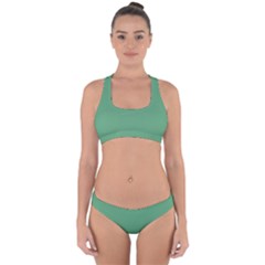 Shiny Shamrock Green	 - 	cross Back Hipster Bikini Set by ColorfulSwimWear