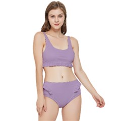 Lavender Herb Purple	 - 	frilly Bikini Set by ColorfulSwimWear