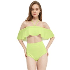 Mindaro Green	 - 	halter Flowy Bikini Set by ColorfulSwimWear
