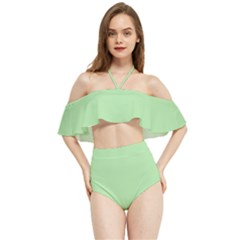 Thumb Green	 - 	halter Flowy Bikini Set by ColorfulSwimWear