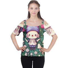 Toadstool Mushrooms Cutout Shoulder Tee