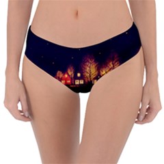 Night Houses River Bokeh Leaves Reversible Classic Bikini Bottoms