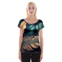 Ai Generated Leaves Foliage Plants Cap Sleeve Top