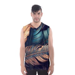 Ai Generated Leaves Foliage Plants Men s Basketball Tank Top by Ravend