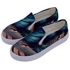 Ai Generated Leaves Foliage Plants Kids  Canvas Slip Ons