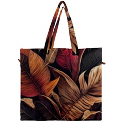 Ai Generated Leaves Tropical Palm Canvas Travel Bag