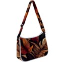 Ai Generated Leaves Tropical Palm Zip Up Shoulder Bag View1