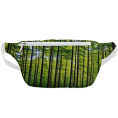 Green Forest Jungle Trees Nature Sunny Waist Bag  by Ravend