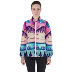 Shroom Magic Conjure Charm Women s High Neck Windbreaker by GardenOfOphir