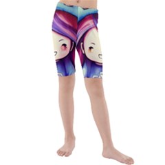 Liberty Cap Sacred Mushroom Charm Kids  Mid Length Swim Shorts