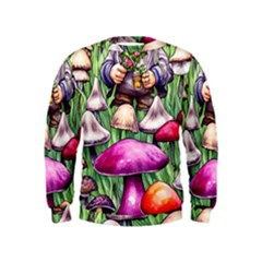 Sacred Mushroom Wizard Glamour Kids  Sweatshirt by GardenOfOphir