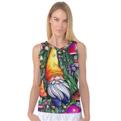 Magic Mushroom Charm Toadstool Glamour Women s Basketball Tank Top by GardenOfOphir