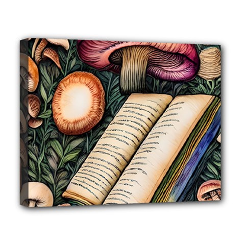 Conjure Mushroom Charm Spell Mojo Deluxe Canvas 20  x 16  (Stretched)