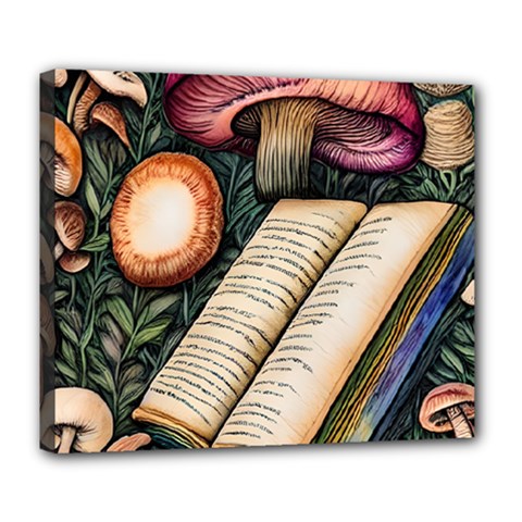 Conjure Mushroom Charm Spell Mojo Deluxe Canvas 24  X 20  (stretched) by GardenOfOphir