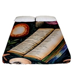 Conjure Mushroom Charm Spell Mojo Fitted Sheet (Queen Size)