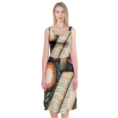 Conjure Mushroom Charm Spell Mojo Midi Sleeveless Dress