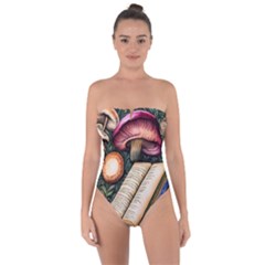 Conjure Mushroom Charm Spell Mojo Tie Back One Piece Swimsuit