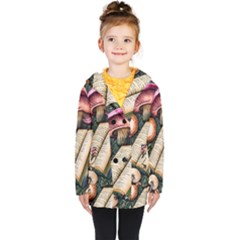 Conjure Mushroom Charm Spell Mojo Kids  Double Breasted Button Coat