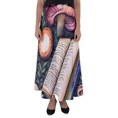 Conjure Mushroom Charm Spell Mojo Flared Maxi Skirt