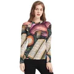 Conjure Mushroom Charm Spell Mojo Women s Long Sleeve Rash Guard